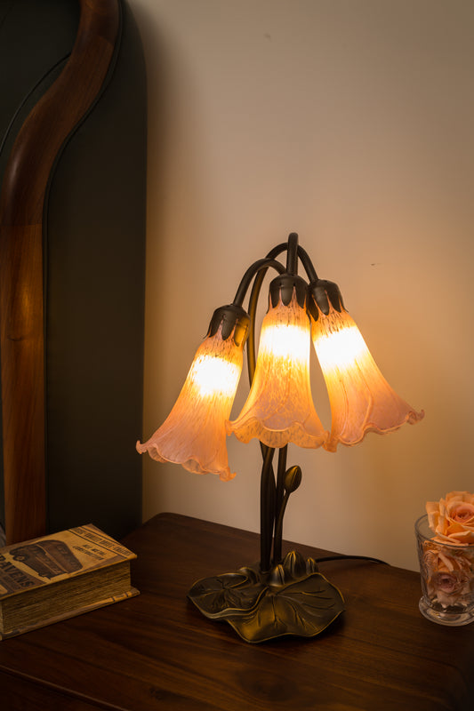 Triple Aurora Tiffany Style Lamp